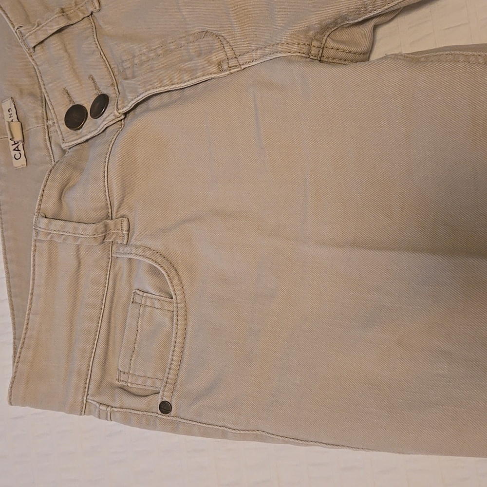 CABI LouLou Style#406 Straight Leg Mid Rise Denim Pants Sz 8 in Cafe Au Lait Y2K - Picture 3 of 13